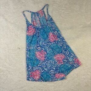 Lilly Pulitzer Lacy Tank Top - Blue Haven Raising Shell Print Medium
